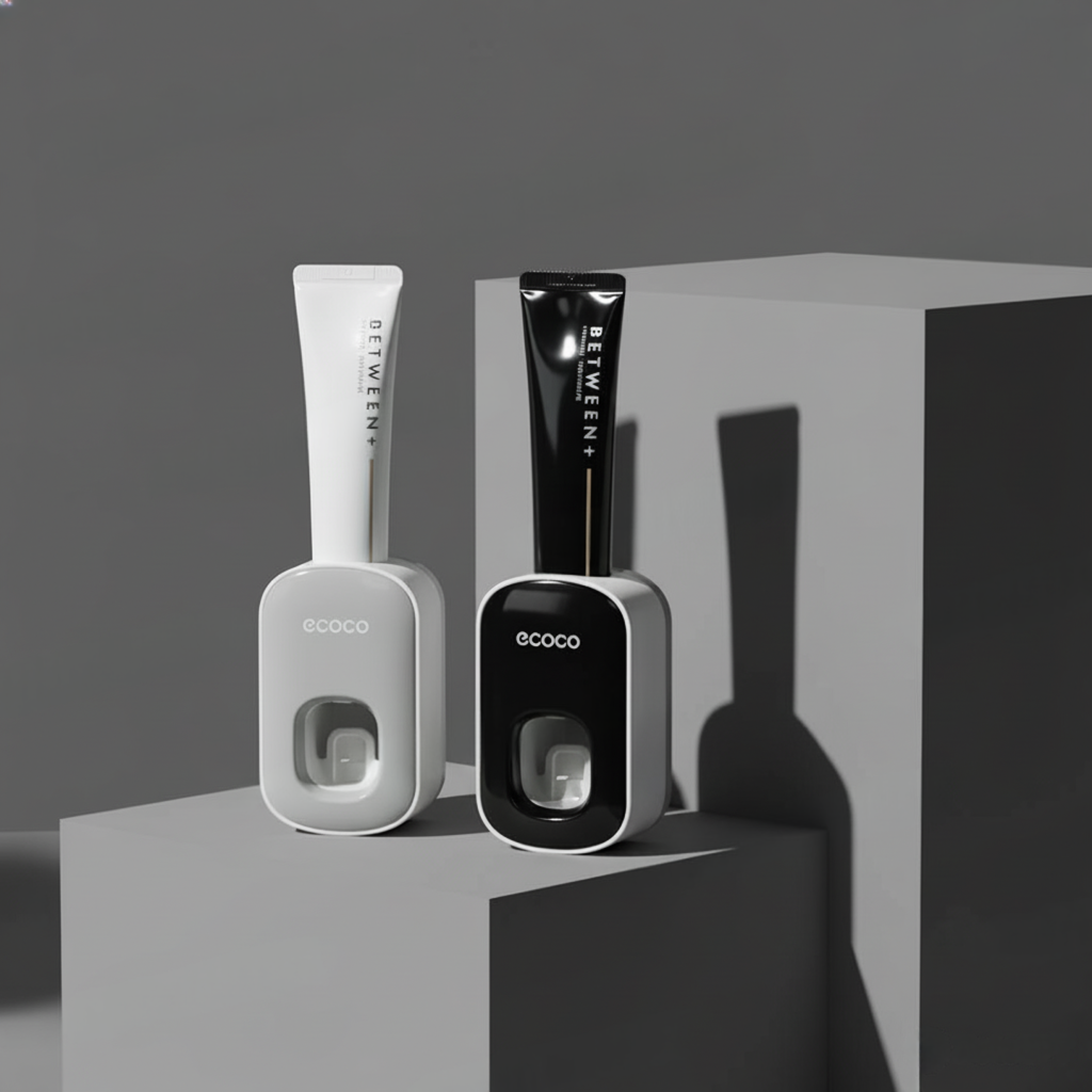 Toothpaste Dispenser + Toothbrush Organizer set