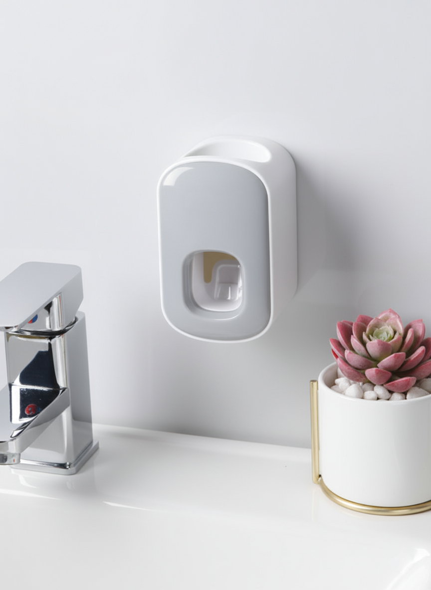 Toothpaste Dispenser + Toothbrush Organizer set