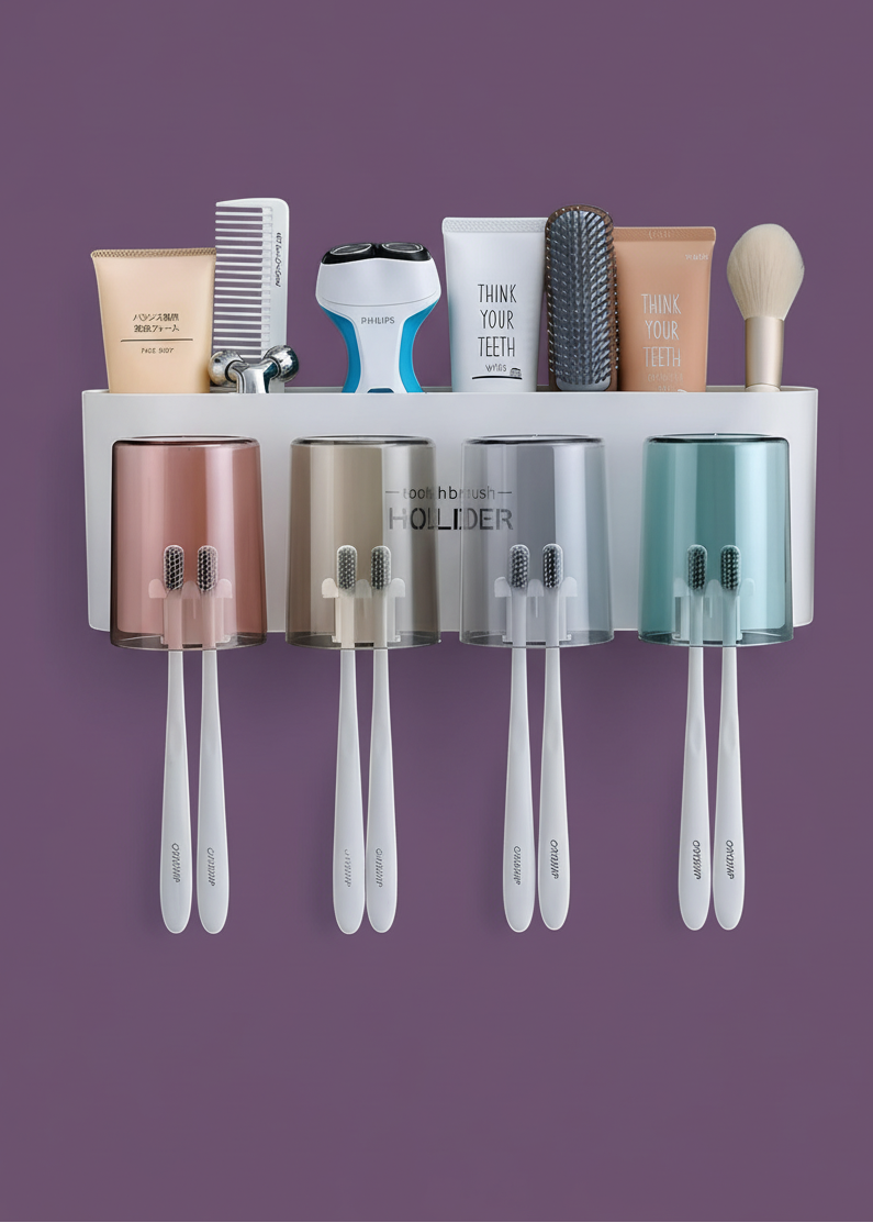 Smart-Clean Family Toothbrush Organizer