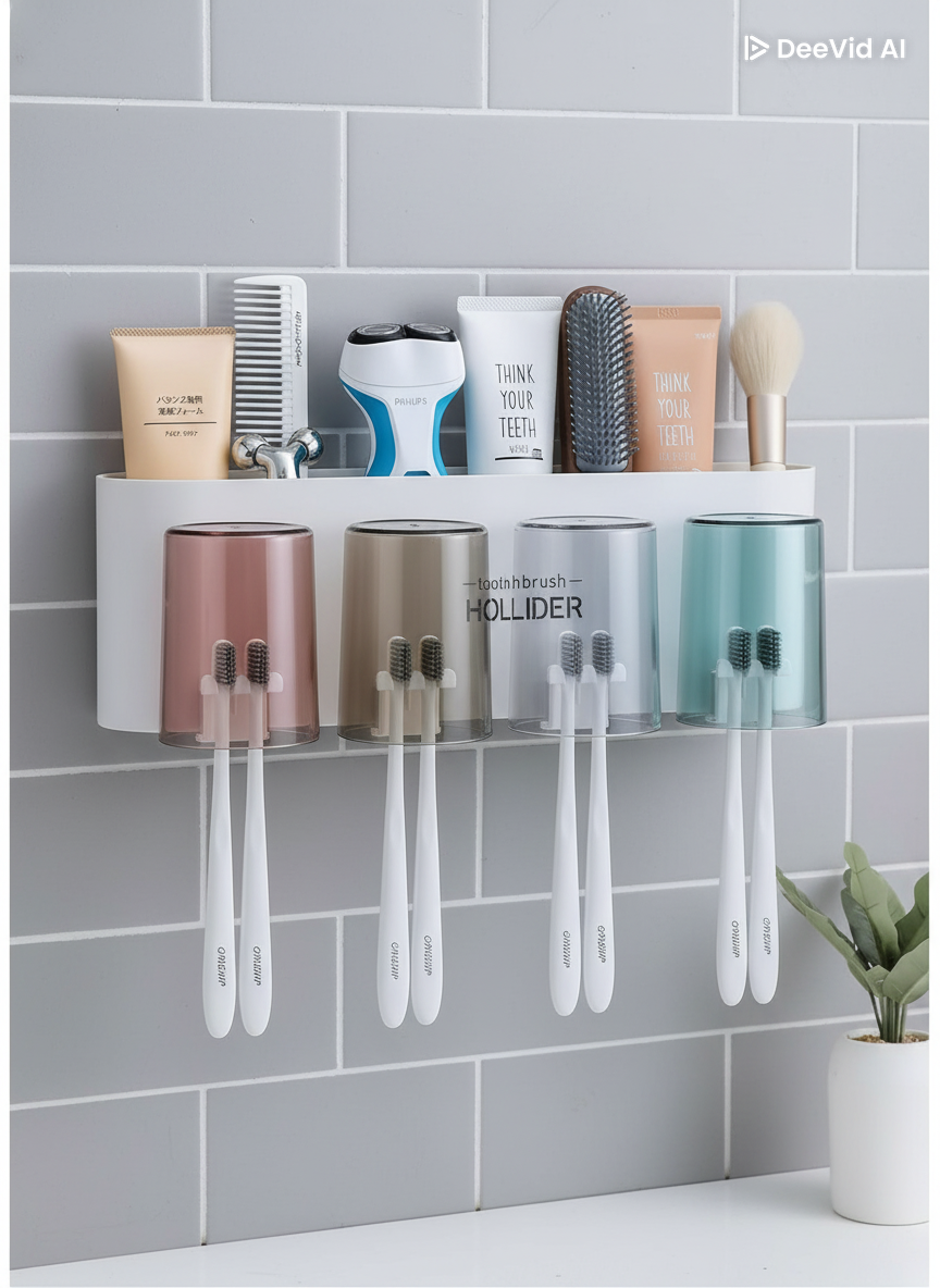 Smart-Clean Family Toothbrush Organizer